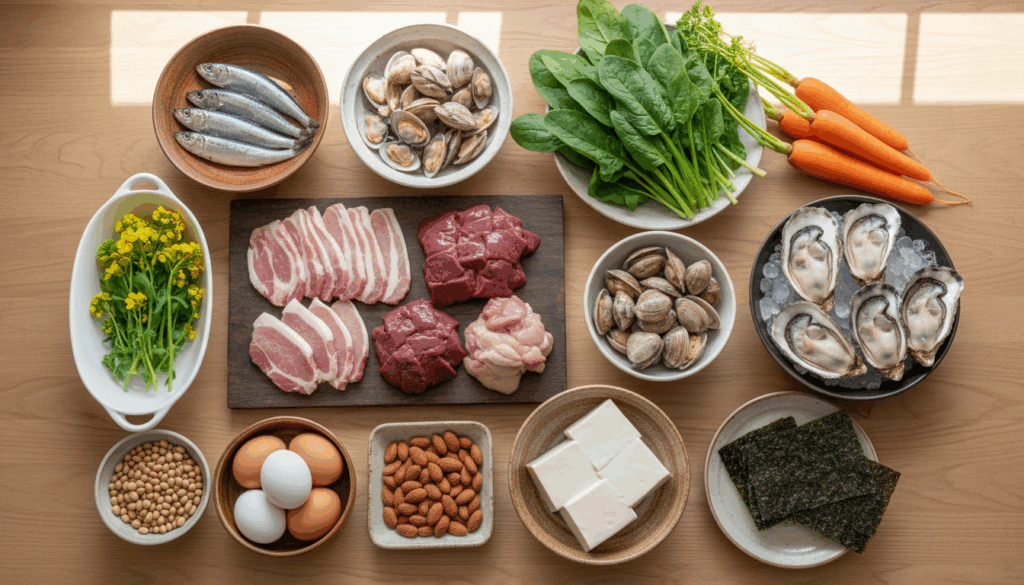 それぞれの栄養素を食品で摂った場合